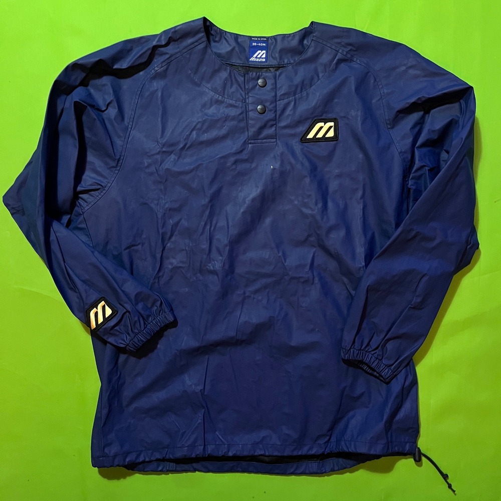 Medium 38-40 Mizuno Vintage Warmup Jacket Baseball Windbreaker Logo